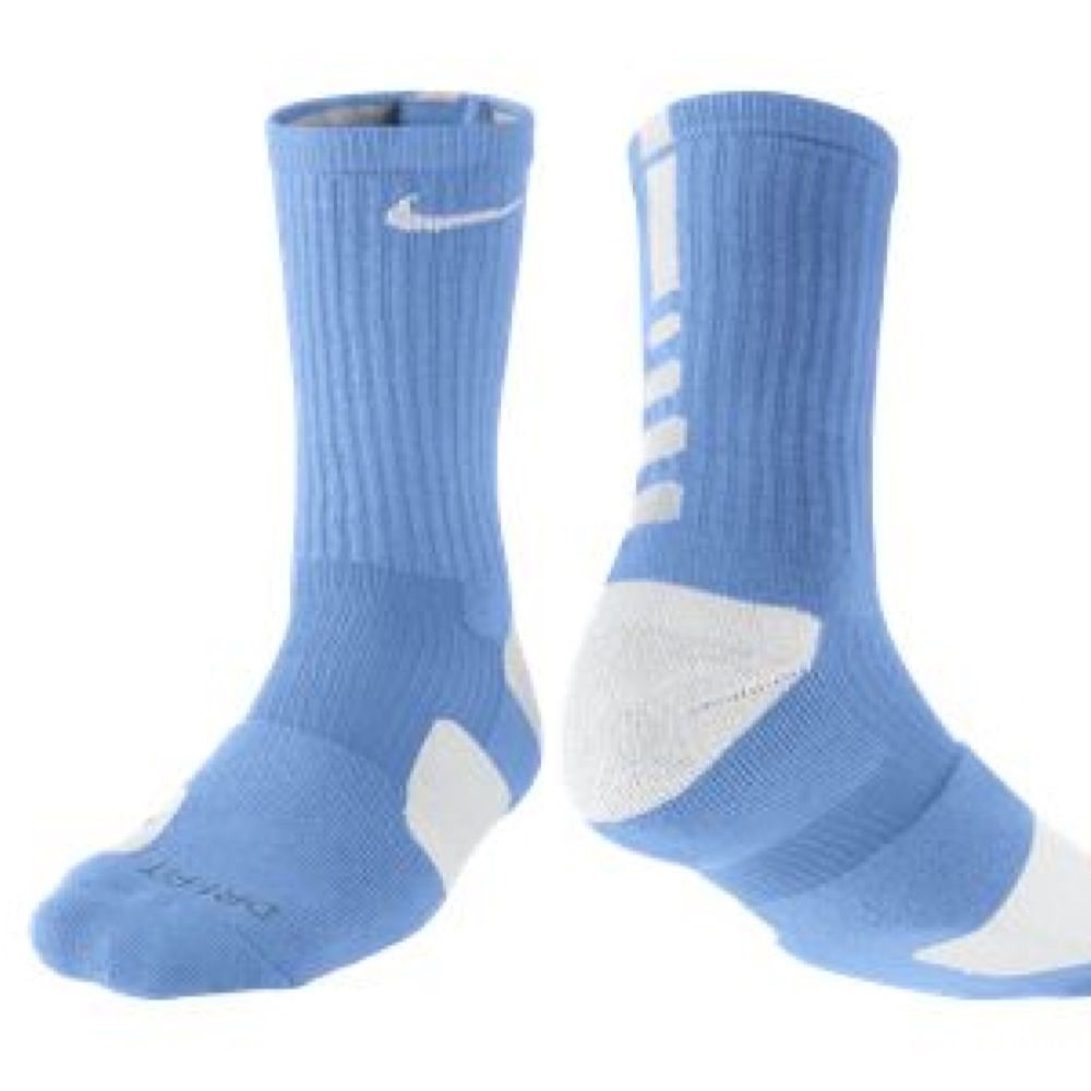Light Blue Nike Elite Basketball Socks